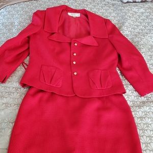 Tahari Red Suit